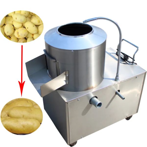 Barra elétrica de batata elétrica Máquina de aço inoxidável elétrico automático de batata de batata gengibre de peeling ususe