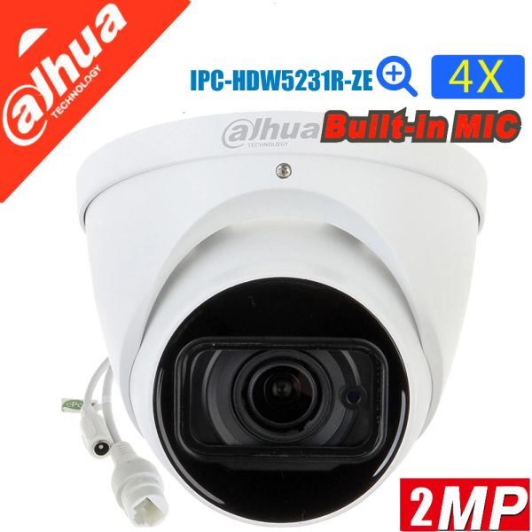 Lens Dahua Mutil Language ipchdw5231rze 2mp WDR IR Câmera de rede para os olhos de 2MP 2,7mm13.5mm Lente Starlight Network Câmera com microphone