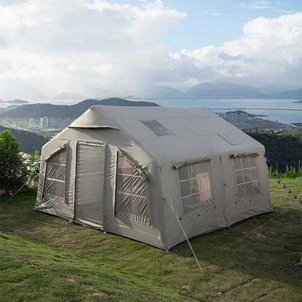 Zelte und Schutzhütten Mongolisches Zeltcamping aufblasbare rahmenlose große Strand Regenschirm schnell bewaffnet One Touch Hochzeit Festzeltempfang automatisch