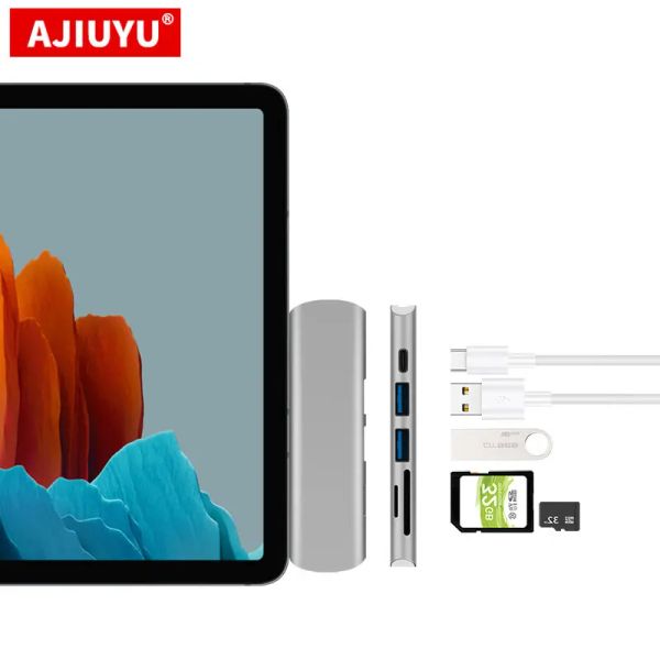 Hubs Ajiuyu USB C Hub für Samsung Galaxy Tab S7 11 