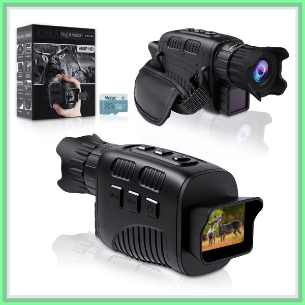 Telescópios Visão noturna monocular NV3185 Equipamento de camping de caça digital infravermelho Hunt Video de fotografia de animais de 300m Distância de 300m