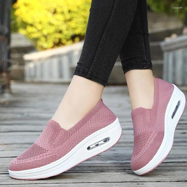 Scarpe casual sneaker più dimensioni donne con sola spessa 2024 motivi cuscino aria sportivo zapatillas mujer chaussure femme