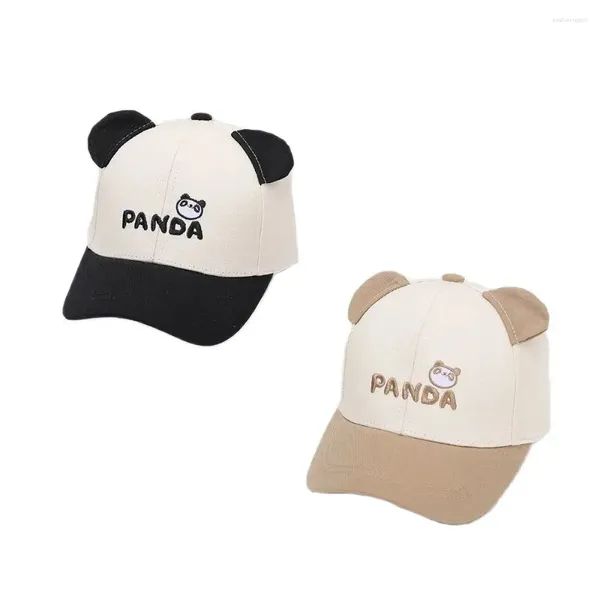 Top kapaklar Kore Yaz Snapback şapka çocuklar için karikatür sevimli panda nakış bebek beyzbol şapkası pamuklu güneş koruma erkek kız 0-3y