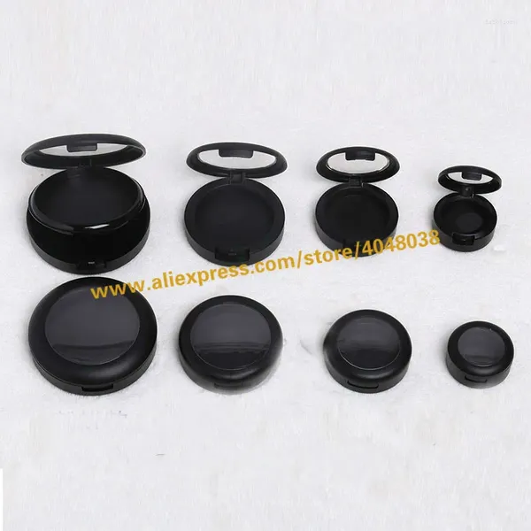 Garrafas de armazenamento 30pcs/lote 36mm preto vazio Plástico Poworw Powder Compact 44mm elegante recipiente de blush de alta classe