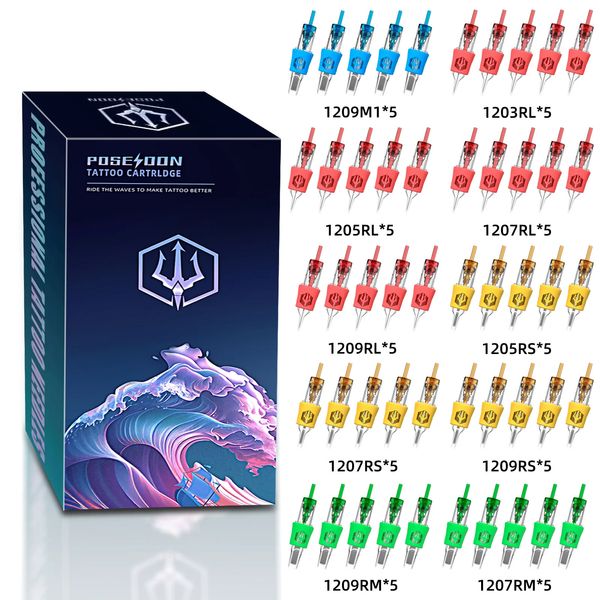 Poseidon 50pcs смешанный RS RL RM M1 Тату