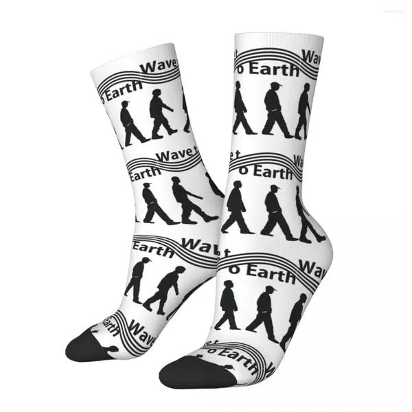 Herrensocken farbenfrohe Welle zum Erdband Basketball Polyester lang für Unisex