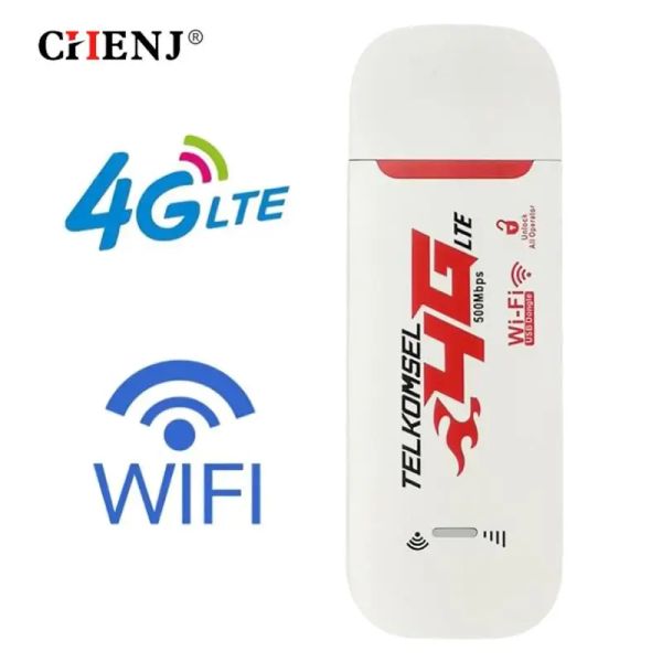 Roteadores 3g 4g GSM UMTS LTE USB Wi -Fi Modem Dongle Car Network Adapter com slot para cartão SIM 150Mbps