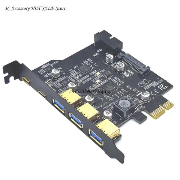 Schede Tipo C USB 3.2 Gen2 PCIE scheda Hub USB PCI Scheda PCIE PCI E USB 3 moltiplicatore Adattatore USB3 3.1 Controller