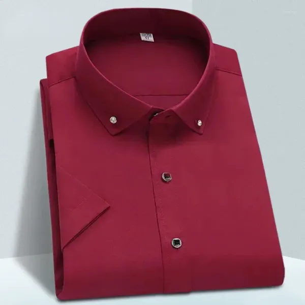 Herren-Hemdhemden hochwertiges Nicht-Unironing-Herrenhemd Kurzärmel