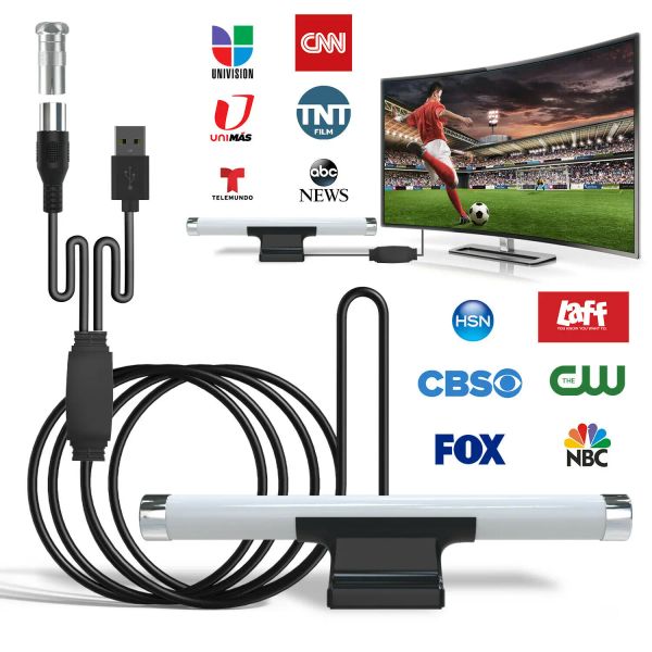 Управление цифровым телевизионным антенном внутреннего сигнала HDTV Углмифицированное усиливание усиления усиливает 4K HD 1080p для RV Outdoor Car Antenna Indoor Smart TV Eu Plugure Eu