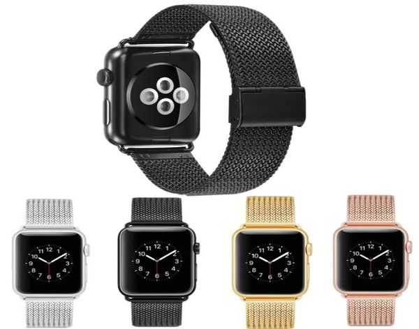 Mode neues Mailänder Uhrband für Apple Watch Band 38mm 42 mm IWatch 40mm 44mm Serie 1 2 3 4 5 Gurt Armbandgürtel Edelstahl Stee2237541