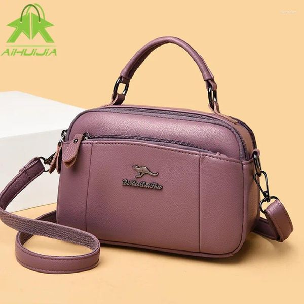 Bolsa de ombro de ombro Bola de luxo Handbag de alta qualidade Couro sólido cor 2024 marca de designer feminino Messenger Bag