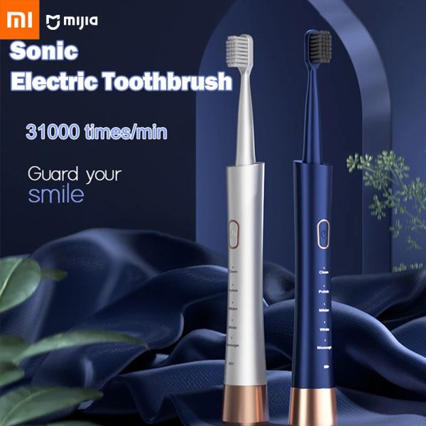 Escova de dentes xiaomi Sonic Electric Toothbrush Tipete 5 GEAR MODO adulto masculino e feminino Dental Smart Vibrator Pincel de dentes de dentes Ferramentas de limpeza