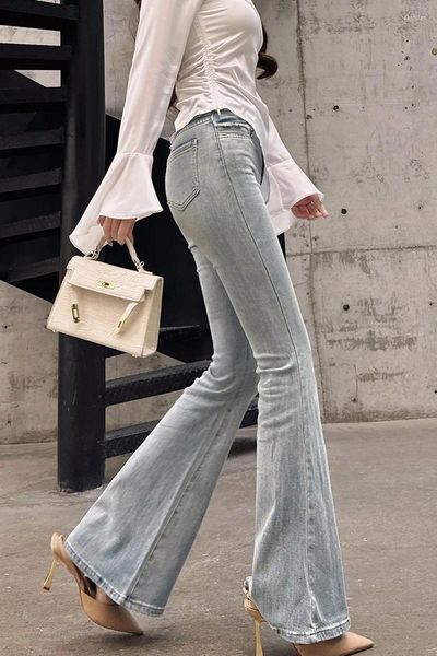 Jeans da donna Dabuwawa Tienda Vestidos Elegantes Para Mujeres Slim Boot Cut for Women Empire Flare Pants American Retro Y2K Da1Alj004