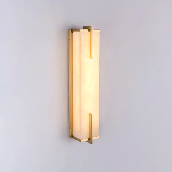 Lampada da parete Classic marmo chiaro Oro rame sconce arredamento interno guidato per soggiorno camera da letto el corridoio del corridoio