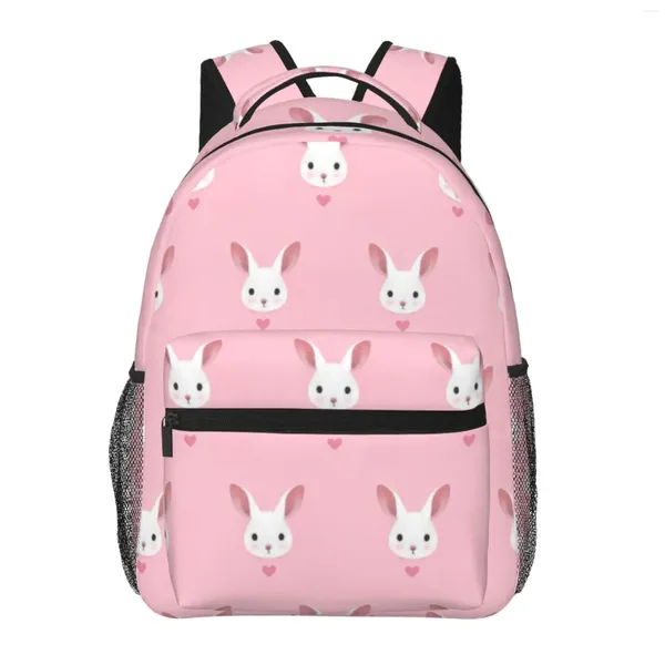 Mochila Adorável Multifuncional Rosa Classic Basic Resistente a Água Casual Mochila Para Viajar Com Bolsos Lateis de Banamas