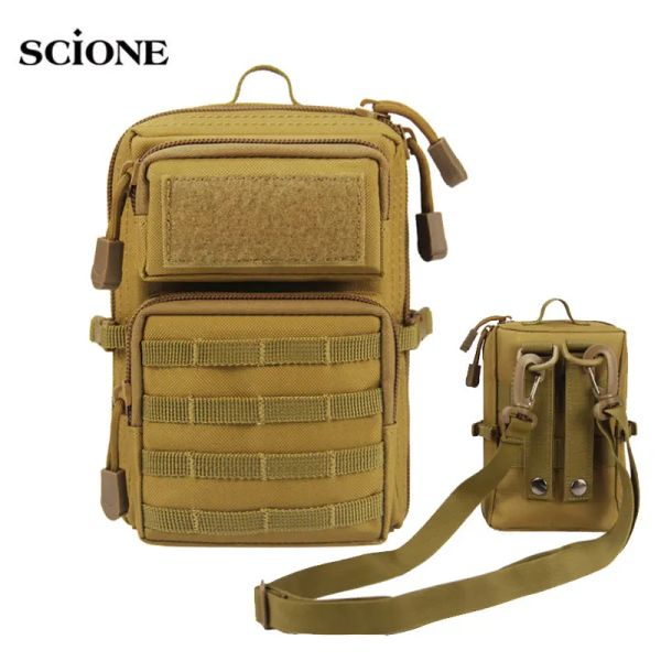 Packs Military Molle Systems Bags Tactical Bag Mobiltelefon Beutel Armee Outdoor Sport Multifunktion 1000d Nylon Bag Fanny Pack XA106A