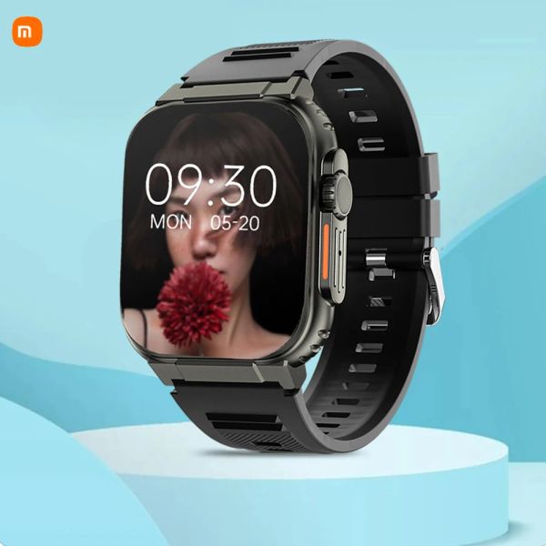 Relógios PK HK8 Pro Max Xiaomi 2023 Nova Bluetooth Call Smart Watch Men 600mAh Large Battery 100+ Sports Fitness Tracker Mulheres à prova d'água