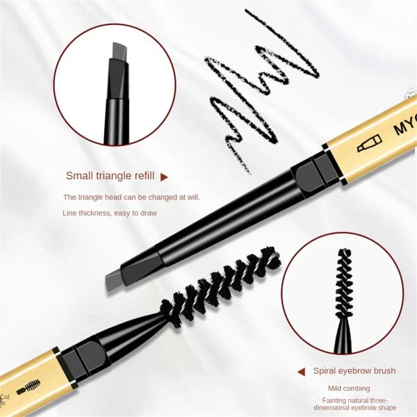 Enhancers Pro 5 цветовой бровь карандаш с бриллиантами блеск деревянная ручка черная коричневая кофейная водонепроницаем