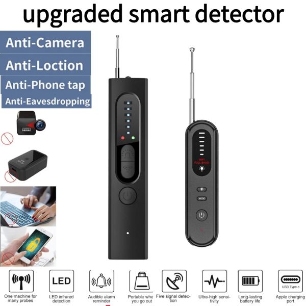 Ferramentas Câmera Detector de sinal de RF Anti Sindid Wireless Hidden Dispositivos Finder 6 Níveis Sensibilidade ajustável para viagens de hotel de carro