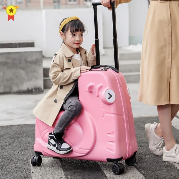 Bagaglio caldo di moda calda per bambini valigie per carrello su ruote bambini portano in pericolo spinner rotoling da viaggio da viaggio studente vacolo adorabili