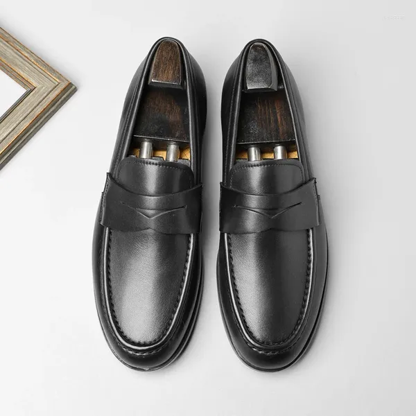 Casual Shoes Herren Fuß Cover runden Kopf Leder Business Style Sladers Europäer
