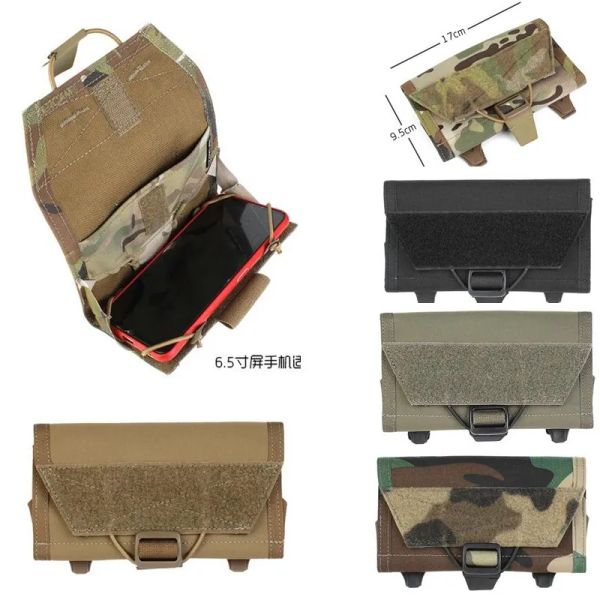 Backpack Tactical Vest Chest Teleple Painel de celular universal Molle celular Painel Bag