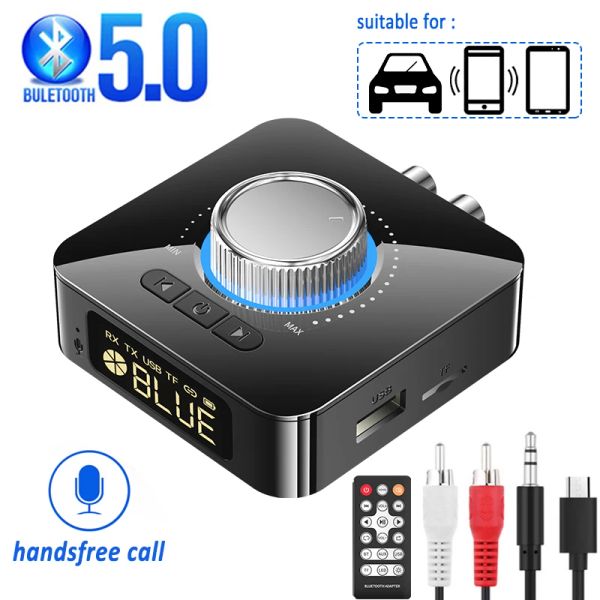 KIT LED TRASMITTER BLUETOOTH LED BT 5.0 Stereo Aux 3,5 mm Jack RCA Chiamata a mani libere TF Udisk TV Kit Adattatore audio wireless