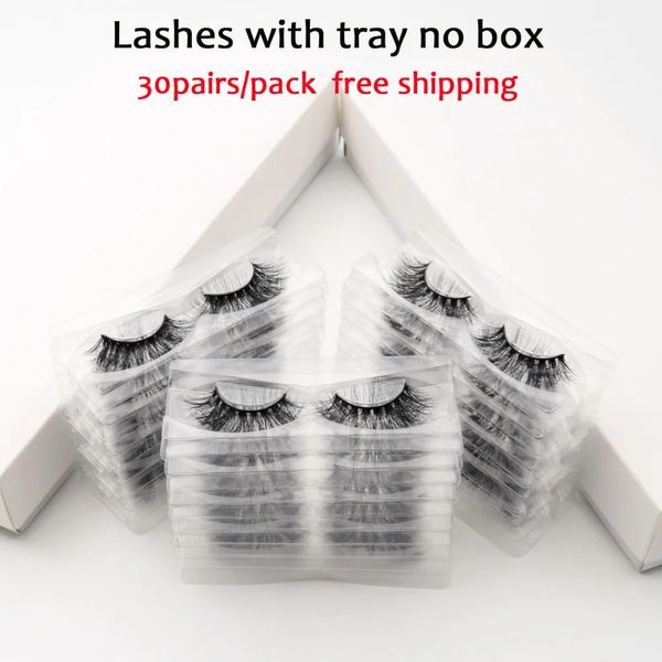 30 Pairspack Visofree Wimpern 3D Nerz Wimpern Vollstreifen handgefertigtes Premium Haar Multi verwendeten falsche Make -up 240420