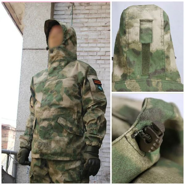 Defina os ternos de combate uniformes militares de Gorka3, de tamanho russo da camisa masculina russa, calça de caça à prova d'água