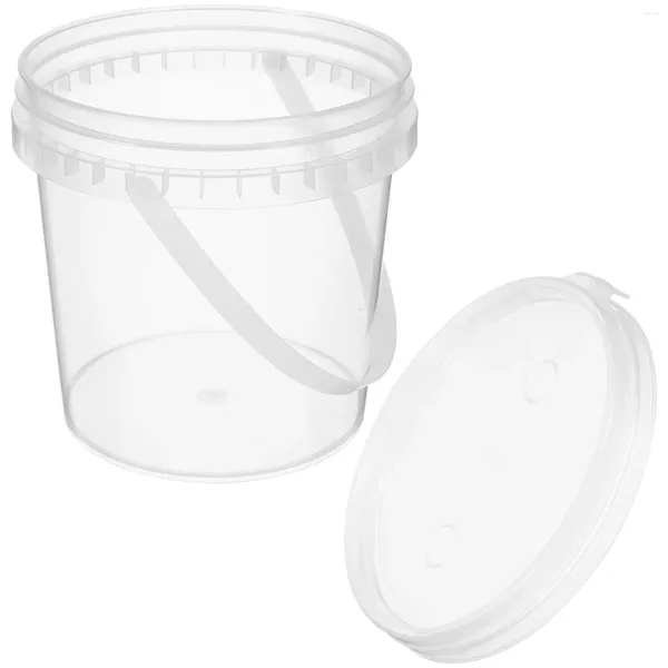 Conjuntos de talheres 5 PCs Bucket de chá de leite Frutas de contêiner Store Barrel Ice Cream de pipoca HDPE