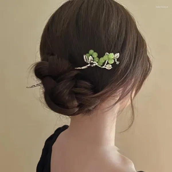 Clip per capelli bastoncini di uva per donne per donne semplici capelli acconciature per discotene per le petto di gioielli.