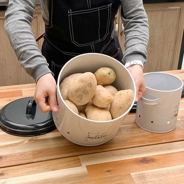 Bottiglie di stoccaggio patate per contenitore dispensa il contenitori di cipolla da cucina custode di aglio 3pcs per set