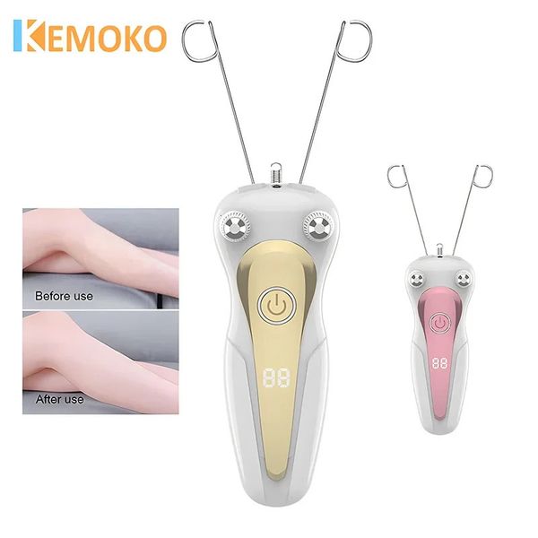 LCD Display Cotton Thread Epilator Women Women Removedor de cabelo Defuration Instant Remoção de cabelo Remoção de rosca Depilação 240411