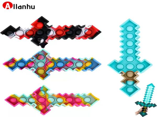 НОВЫЙ!Новые игрушки бестселлеры, меч, силиконовый радужный цветовой подарки для детей 3787269