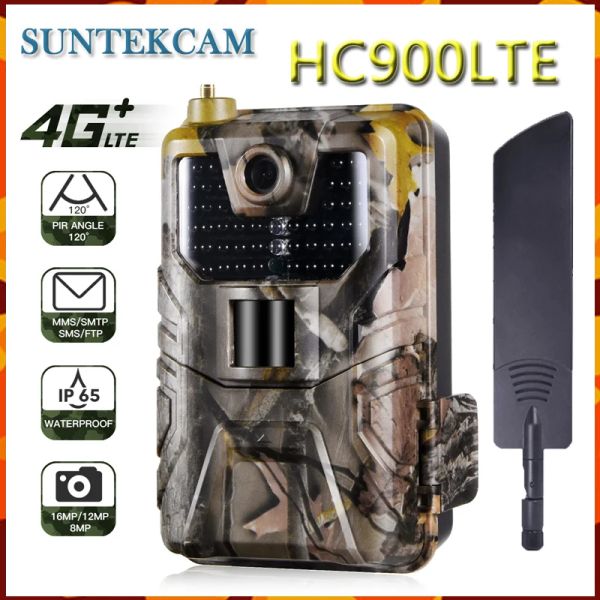 Камеры HC900LTE 4G Hunting Trail Camera 20MP 1080p Фото -ловушки 0,3 с мм/SMS/SMTP/FTP.