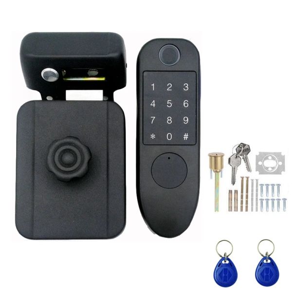 Steuerungstürhandle 375kHz Antitheft Lock Smart Access Access Control Fingerabdruckspeicher Kennwort Kartenschlüssel Integrierte elektrische Verdrahtung