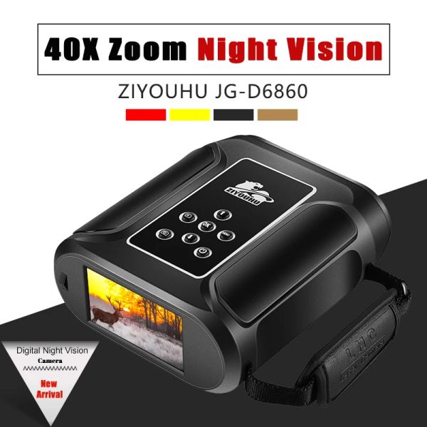 Камеры длинный диапазон 40x Zoom Digital Night Vision HD Camera Wi -Fi 850/940NM Лазерная видеокамера Auto.Focus Hunting Night Monitor для патруля