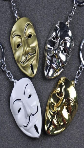 Classic Scifi Movie V per Vendetta Guy Fawkes Mask Leale Key Chains Keychain Keyfob Keyring Chain Accessori3503952