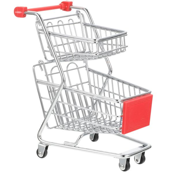 Mini Alışveriş Sepeti Süpermarket Modu Masaüstü Oyuncak Handcart Ofis Oyuncakları Süslemeler Süsler Ferforje Küçük Modeller Ana Sayfa 240420