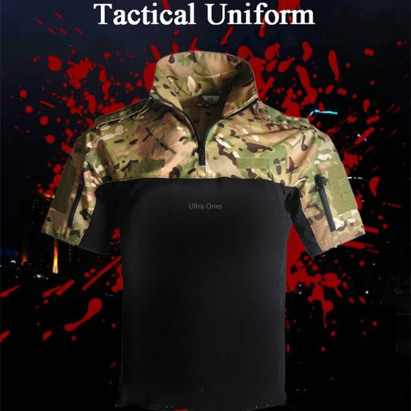 Calzature camuffi tattici abiti da uomo a maniche corte camicie da caccia con turisti cs che sparano thirt uniformi multicam