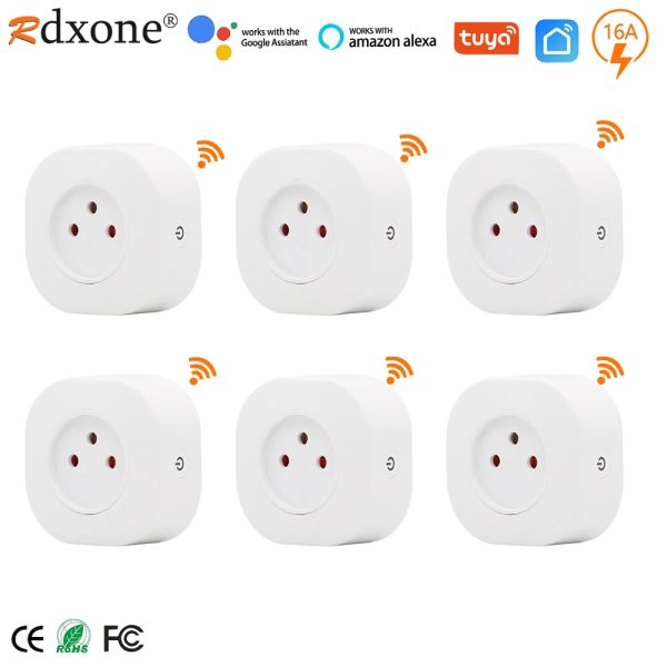 Plugs Israel WiFi Plug 16A Smart Wifi Wireless Switch Wireless App 220V App Outlet di alimentazione Remoto Compatibile Alexa Google Assistant