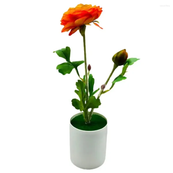 Flores decorativas Decorações de plantas falsas confiáveis plantas em vasos artificiais para decoração de casa Ornamentos coloridos do quarto quarto