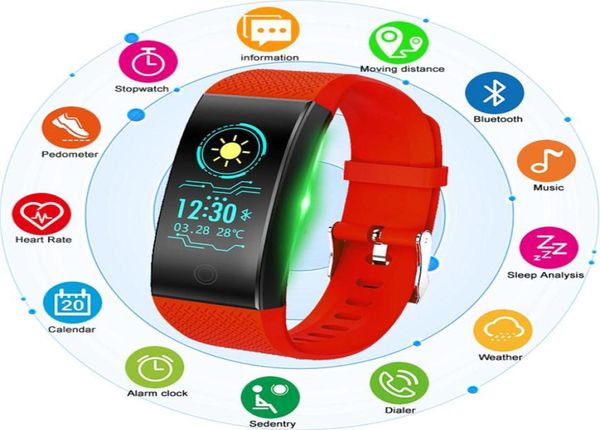 Smart Watches Chenxi Brand Armband Armband Bluetooth Herzfrequenznachrichten Erinnerung der Schlafüberwachung für iOS Android Telefon227p3229791