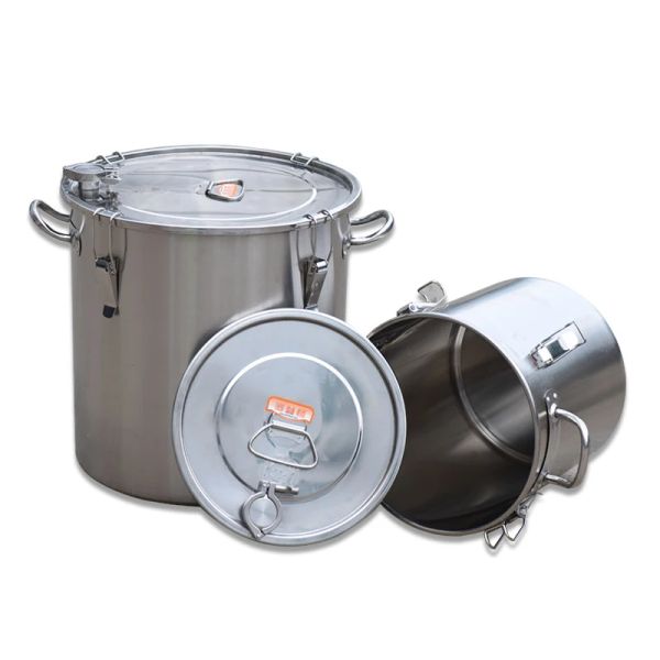 Máquinas 33L 304 Fermentação de aço inoxidável Fermentação de barril de barril de frutas vinho fabricação de vinho, óleo, sopa e material de material de material