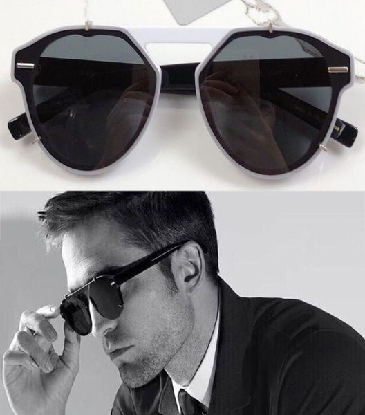 Designer Sonnenbrille Herren Schwarze Krawatte 254Fs Unregelmäßige Onepiece -Rahmengeschäft Einfacher Retro -Style -Plattenspiegel Beine Strand Urlaub SU7498480