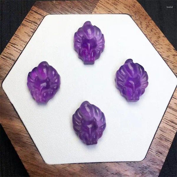 Link -Armbänder 5pcs Natural Amethyst Fairy Pendellin Kristall Edelstein Heilung Energie Stein Mode Charm Mini Animal Holiday Geschenk 14x17mmmm