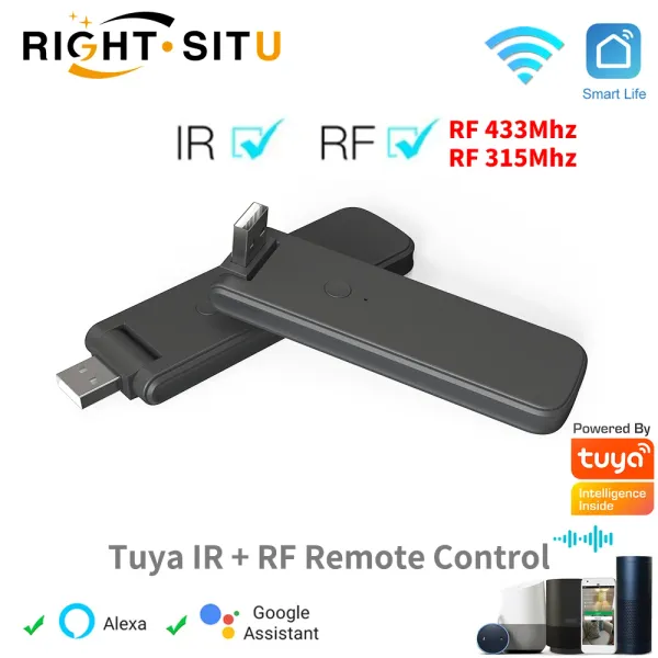 Controllo Tuya Smart RF IR Remote Control WiFi USB Power Smart Home for Air condizionatore TV TV Supporto Alexa, Google Home