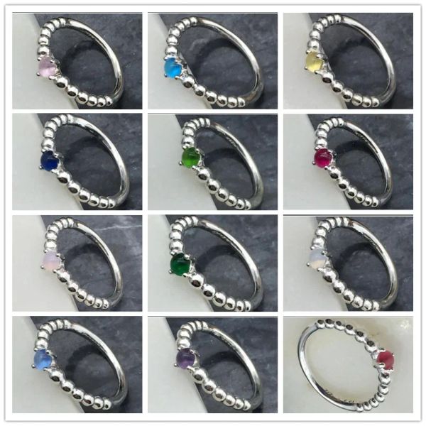 Anelli 100% 925 Sterling Silver Valentines 2020 My True Colours Birthstone Collection Rings for Women Fashion Ring Jewelry Wholesale all'ingrosso