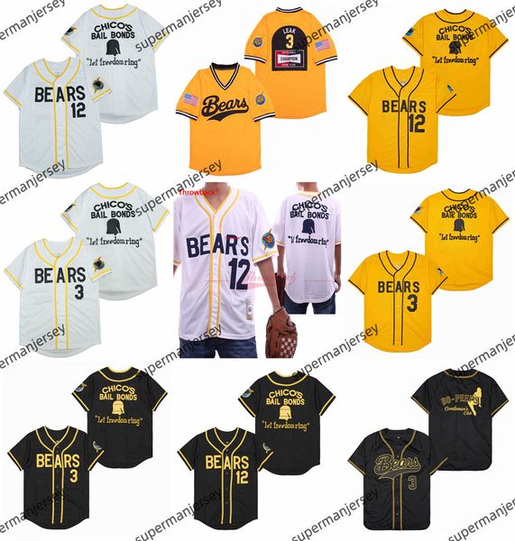 1976 Jerseys de beisebol de Bails de 1976 O Bad News Bears 12 Tanner Boyle 3 Kelly Leak Cirts costurados